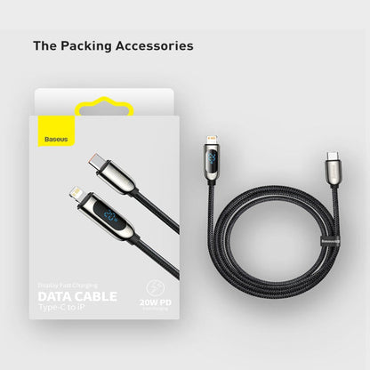 Baseus Digital Display Type-C To iPhone 20W Fast Charging Data Cable