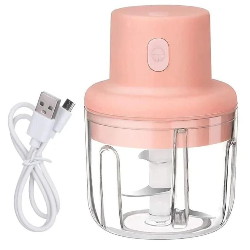 Mini USB Rechargeable Electric Food Chopper 250ml | Portable Wireless Garlic & Vegetable Chopper - COD Pakistan