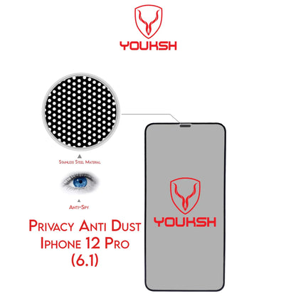 YOUKSH Apple iPhone 12/12 Pro Anti Static Glass Protector With YOUKSH Installation Kit