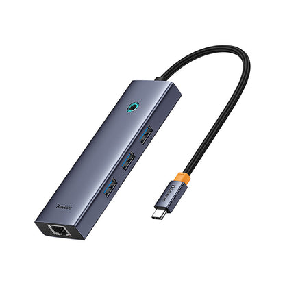 Baseus Flite Series 4-Port HUB (Type-C to USB3.0*3+RJ45*1）