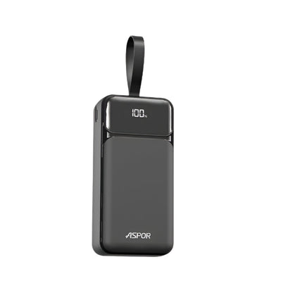 Aspor A317 30000mAh PowerBank 22.5W PD 20W Fast Charging Built in Cable Portable