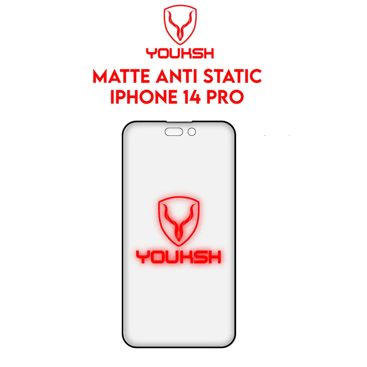 YOUKSH Apple iPhone 14 Pro Anti Static Glass Protector With YOUKSH Installation Kit