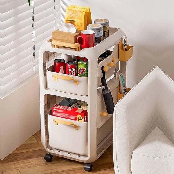 Removable Storage Cart Under Desk Trolley(Two Layer)