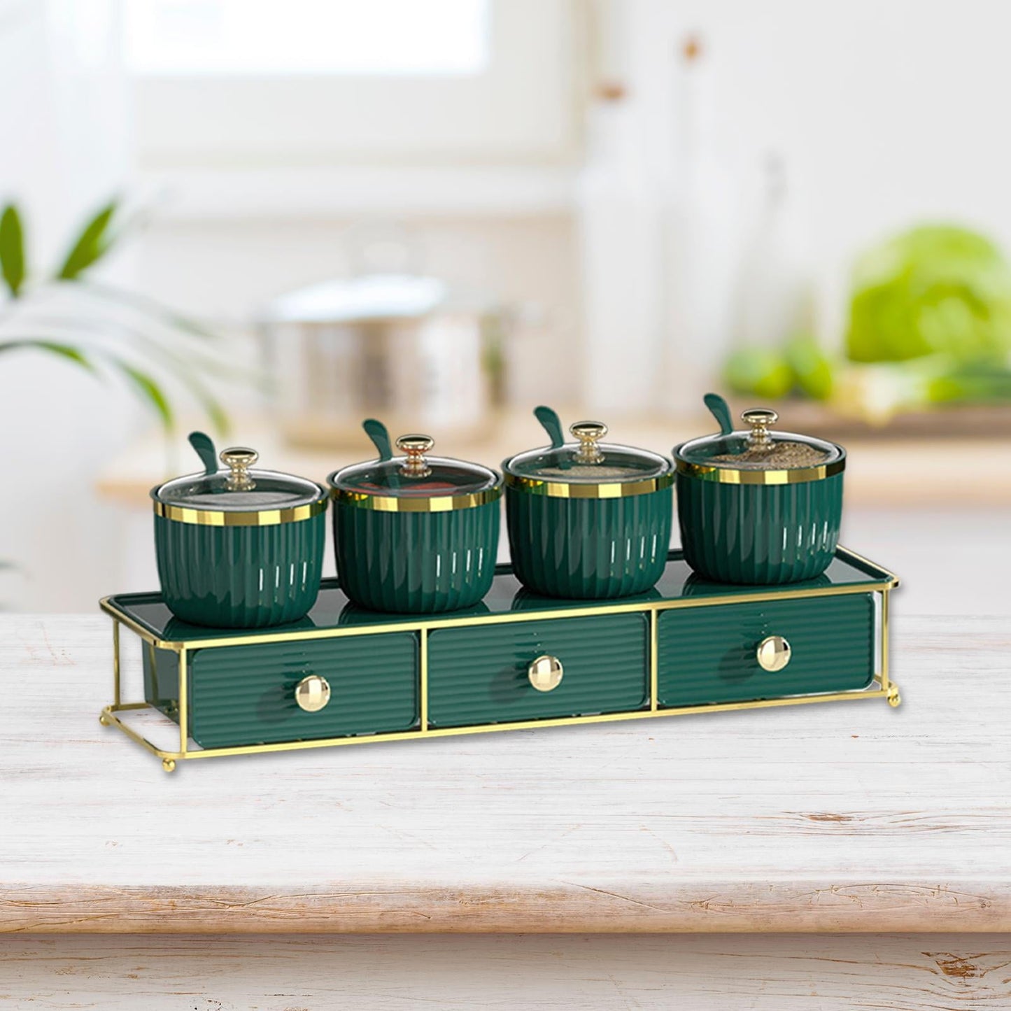 Luxury Spice Jar and Seasoning Organizer Set